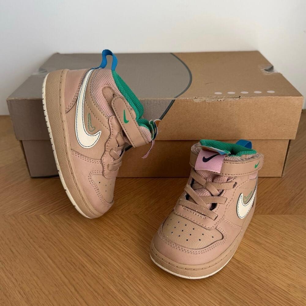 Nike Court Borough Mid SE TD “Hemp” Toddler Sneakers- 7 C